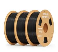 DEEPLEE Rapido Filamento PLA Plus 1,75 mm, Filamento PLA+ ad Alta Velocità Fino a 600 mm/s, Precisione Dimensionale +/- 0,02 mm, per Stampanti 3D FDM, Nero 3KG