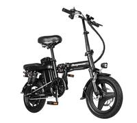 DEEPOWER | Bicicletta elettrica pieghevole | 14" Bicicletta elettrica | Batteria rimovibile 48V 13Ah | 40-60 KM di autonomia (PAS) | Multi-shock | Bicicletta da città per Adulti (13Ah)