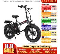 DEEPOWER G23 1500W Motore Bicicletta Elettrica 48V 35AH Batteria Ebike Pieghevole Mountain Bici Elettrica Esterna 7 velocità Bicicletta Per Adulti