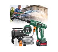 DeeprBetter Idropulitrice Portatile a Batteria, 600PSI Portatile Pulivapor a Batteria Ricaricabile, Pistola Idropulitrice Senza Fili con Ugello Regolabile 6-in-1, Idropulitrice Professionale verde