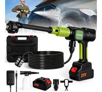 DeeprBetter Idropulitrice Portatile a Batteria, 68Bar Portatile Pulivapor a Batteria Ricaricabile, Pistola Idropulitrice Senza Fili con Ugello Regolabile 6-in-1, idropulitrice Professionale per Auto