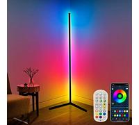 DeeprBling Lampada da Terra LED, 165cm Piantana Lampada RGB Dimmerabile con Telecomando e Bluetooth APP, 16 Milioni Colori, Musica Sincronizzazione e Timer, DIY Modalità per Soggiorno Camera da Letto