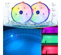 DeeprBlu Luci LED Spa, Cambiano Colore Luci Piscina Galleggianti Ricaricabili, Luce Vasca Idromassaggio con Magnete & Ventose, Luce Sommergibile per Piscina Idromassaggio, Luces Subacquea Piscinas
