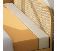 DEEPSHARK Stucco per testiera del letto, spessa e spaziosa tra letto e parete, spugna ad alta densità, fodera rimovibile e lavabile, per letto king size (beige, king size, 198 x 20 x 15 cm)