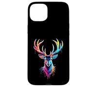 Deer Amante Colorato Pop Art Bella Cervo Custodia per iPhone 15 Plus