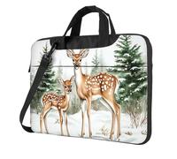 Deer And Fawn In The Snow Borsa Per Laptop Laptop Case 15.6 Pollice Borse Per Computer Imbottito Della Copertura Del Manicotto Per Le Donne Uomini