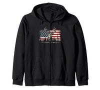 Deer Bandiera degli Stati Uniti - Buck Hunting Lover Big Game Hunter Felpa con Cappuccio