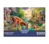 Deer by RiverPhenomenal 1000-Piece Jigsaw Puzzles for Adults The Definitive Encounter with Impossible, Hard, Difficult Challenging Puzzle Games - This Is The Crowning Gift Jigsaw Puzzles for Adults A