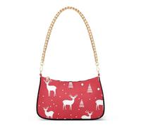 Deer Christmas Tree Scandinavian Style catena crossbody fanny pack per le donne con multi tasche borse da donna per l'autunno, cervo albero di Natale stile scandinavo, 1 size