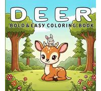 Deer Coloring Book: 40+ Adorable Cozy Deer Coloring Pages for Stress Relief - Simple and Enjoyable Designs for Teens and Adults