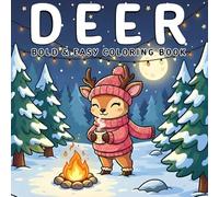 Deer Coloring Book: Cute Deer Coloring Pages for Relaxation - Simple, Fun Designs for Adults and Teens