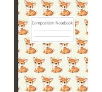 Deer Composition Notebook: Cute Woodland Animal Journal for Kids and Adults, College Ruled: A Fun Notebook for School, Home, or Work, Featuring Adorable Deer Illustrations and High-Quality Paper