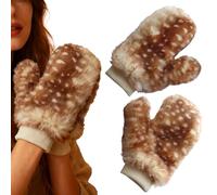 Deer Costume Accessories - Plush Soft Props For Masquerade Parties | Reindeer Collar Gloves Ear Cover Set For Women |Ideal For Theater Performances Festival Celebrations Stage Shows Family Gatherings