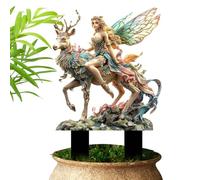 Deer Elves Garden Stakes - Ornamento Fate Pali Pali Decorativi Giardino Placards | Affascinante Decorazioni da Giardino Colorate Piante da Giardino Decor