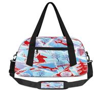 Deer Fox Forest - Borsone da viaggio per bambini con animali carini, leggero, per sport, palestra, per bambini, per la notte, weekender, da portare con sé, da portare con sé, Foresta di cervi volpi,