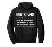Deer Hunter Dad Funny Hunttrovert Definizione Stagione di Caccia Felpa con Cappuccio
