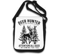 Deer Hunter Roses are Red and Violets are Blue Attenzione All Deer I'm Coming for You Deer Borsa a tracolla Bianco
