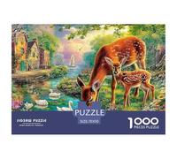 Deer in SpringElaborate 1000-Piece Jigsaw Puzzles for Adults A Mosaic of 1000 Challenging Puzzle Game Pieces - A Captivating And Demanding Gift for Adult And Youthful Minds Age 12 Years Up 70x50cm/10