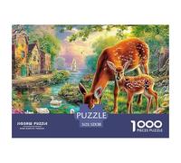 Deer in SpringPremium Jigsaw Puzzles for Adults A 1000-Piece Advanced-Level Set Featuring Challenging And Educational Games - Designed As The Jigsaw Puzzles for Adults And Mature Kids Ag