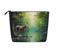 Deer in the Forest Borsa da toilette e cosmetici da donna, borsa unisex per articoli da toeletta, borsa per la cura personale
