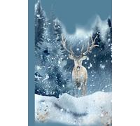 Deer in the Snow Notebook: 150 blank lined pages // Winter Deer Scene Notebook
