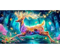 deer Jigsaw Puzzle impossibili 1000 Pezzi Decorazione per la casa. Rilassamento e Intelletto per adulti e ragazzi da 14 annideer38x52cm/1000pcs