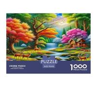 Deer Jigsaw Puzzle Impossibili 1000Pcs Art Decorazione Per La Casa. Rilassamento E Intelligence Per Adulti E Ragazzi Da 14 Anni 70x50cm/1000pcs