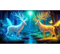 deer Jigsaw Puzzle Impossible 1000 Pezzi Decorazione per la casa. Giochi di Rilassamento e Intelletto per adulti e ragazzi da 14 anni 38x52cm/1000pcs