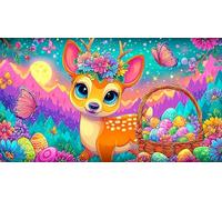 deer Jigsaw Puzzle Impossible 1000 Pezzi Decorazione per la casa. Giochi di Rilassamento e Intelletto per adulti e ragazzi da 14 anni 38x26cm/1000pcs