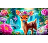deer Jigsaw Puzzle Impossible 1000Pcs Decorazione per la casa. Rilassamento e Intelletto per adulti e ragazzi da 14 annideer38x26cm/1000pcs