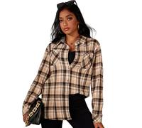 Deer Lady Camicia Classica da Donna con Bottoni (Confezione da 1)