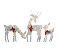 Deer natalizio - cervo di Natale illuminato | Deers di giorni di Natale del giardino | Alce di ferro all'aperto con Holiday Bell Bow | Decor di Christmass Deers, decorazione per, decorazioni per