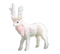 Deer Natalizio - Figurina Scintillante Per Sculture Di Renne Con Sciarpa, Figurina Del Cervo Per Le Vacanze, Ornamento Di Decorazione Di Natale In Piedi Lucido Per Display Esterno Interno | Per Le Vac