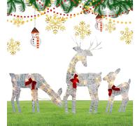 Deer natalizio luminoso - figura da renna a led | Illuminazione natalizia all'aperto | Decorazione di renne festive con luci a LED | Decorazioni natalizie resistenti alle intemperie Hirsch Made di met