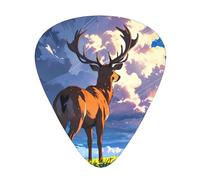 Deer On The Plains Wzywhj Prints Plettri per chitarra addominale, 12 pezzi, facili da impugnare, per basso, ukulele, chitarra acustica o elettrica