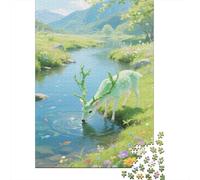 Deer Puzzle 1000 Pezzi Adulti, Elk Allenamento Mentale, Attività Collettiva, Oggetto Decorativo, Idea Regalo Originale 1000pcs (75x50cm)