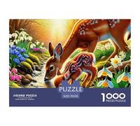 Deer Puzzle 1000 Pezzi Bambini Adulti Impegnativo E Difficile Giochi Rilassamento,Idea Regalo Uomo E Donna 70x50cm/1000pcs