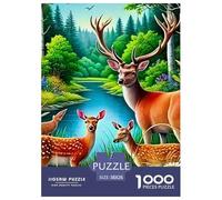 Deer Puzzle 1000 Pezzi Fun Per Adulti E Bambini Dai 12 Anni, Giochi E Giocattoli Educativi Challenge Gift, Regalo Creativo Per Il Relax Per Uomini E Donne 38x26cm/1000pcs