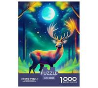 Deer Puzzle 1000 Pezzi Fun Per Adulti E Bambini Dai 12 Anni, Intrattenimento Creativo Regalo Creativo Per Il Relax Per Uomini E Donne 38x26cm/1000pcs