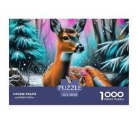Deer, Puzzle Da 1000 Pezzi, Sfida Cooperativa Avvincente Che Stimola Unità E Spirito Di Gruppo, Hobby Perfetto Per Tutta La Famiglia, Adatto A Partire Dai 12 Anni, 52x38cm/1000pcs