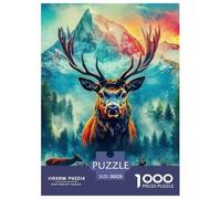 Deer, Puzzle Da 1000 Pezzi, Stimola Memoria E Creatività, Perfetto Per Regali, Adatto Dai 10 Anni, 38x26cm/1000pcs