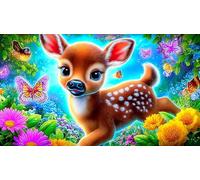 deer Puzzle impossibili 1000 Pezzi Decorazione per la casa. Giochi di Rilassamento e Intelletto per adulti e ragazzi da 14 annideer38x52cm/1000pcs