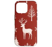 Deer Reindeer Xmas Merry Christmas Navidad Winter Holiday Custodia per iPhone 16 Pro
