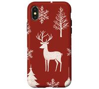 Deer Reindeer Xmas Merry Christmas Navidad Winter Holiday Custodia per iPhone X/XS