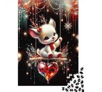 Deer Set Da 1000 Pezzi Carta Riciclata Xmas Deer Doll Puzzle Per Adulti Facile Da Conservare Loisirs A Casa Ore Di Intrattenimento Garantite 70x50cm/1000pcs