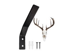 Deer Skull Mount - Steel Trophy Wall Hanger | 6x4in Metal Bracket with Reinforced Hook Support, Powder Coated Iron Rack with Flush Fit Design, Hunting Decor Hardware