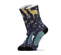 Deer Snowflake Christmas Calzini Lunghi Leggero Calze Uomo Comodo Calzini Donna Per Running Hike Adulti 40Cm