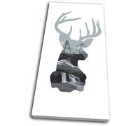 Deer Stag Scenic Winter Animals SINGLE TELA parete arte foto stampa