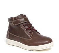 Deer Stags Boys' Niles Memory Foam Dress Casual Comfort High Top Sneaker Boot, Dark Brown, 7 Medium US Big Kid