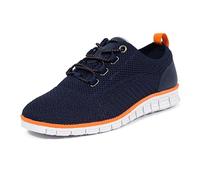 Deer Stags Boy's Status JR Sneaker, Navy/Orange, 6 Big Kid